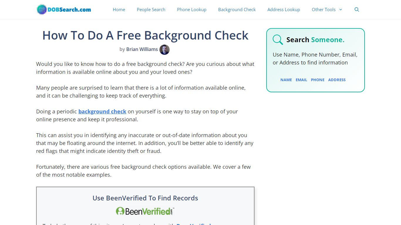 How To Do A Free Background Check in 2022 - DOBSearch.com